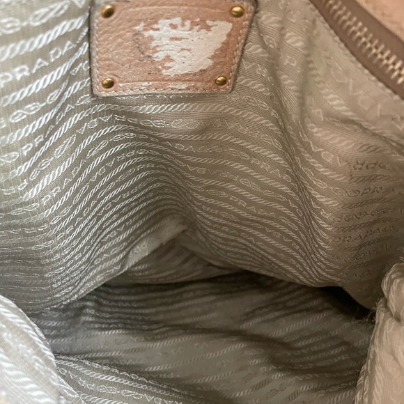 Prada Lux Vitello Cervo Light Brown Deerskin Leather Buckle Tote Bag - Picture 3 of 3